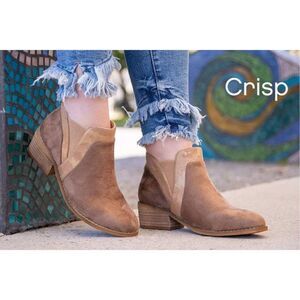 Crisp Taupe Bronze Booties